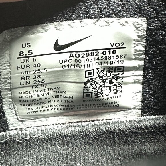 Nike Metcon 5 Women’s Shoes Black White Training Athletic Gym Size 8.5 - Picture 9 of 10